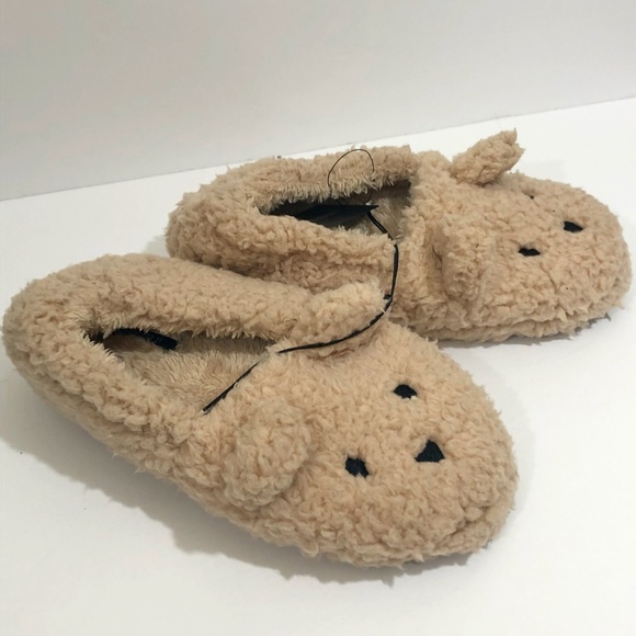 fluffy bear slippers